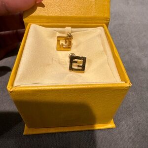 Fendi gold earrings